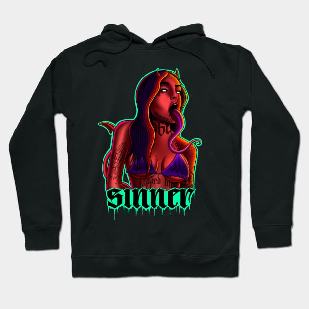 Sinner Hoodie by Tapped ink